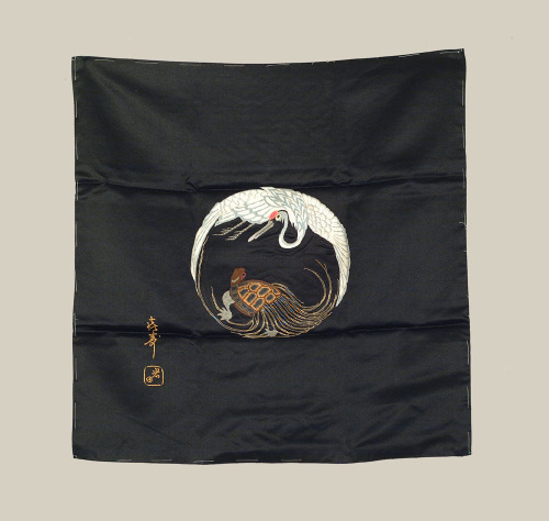 yorkeantiquetextiles: Silk ‘fukusa’ (gift cloth), Taisho era (1911-1926), Japan.&nb