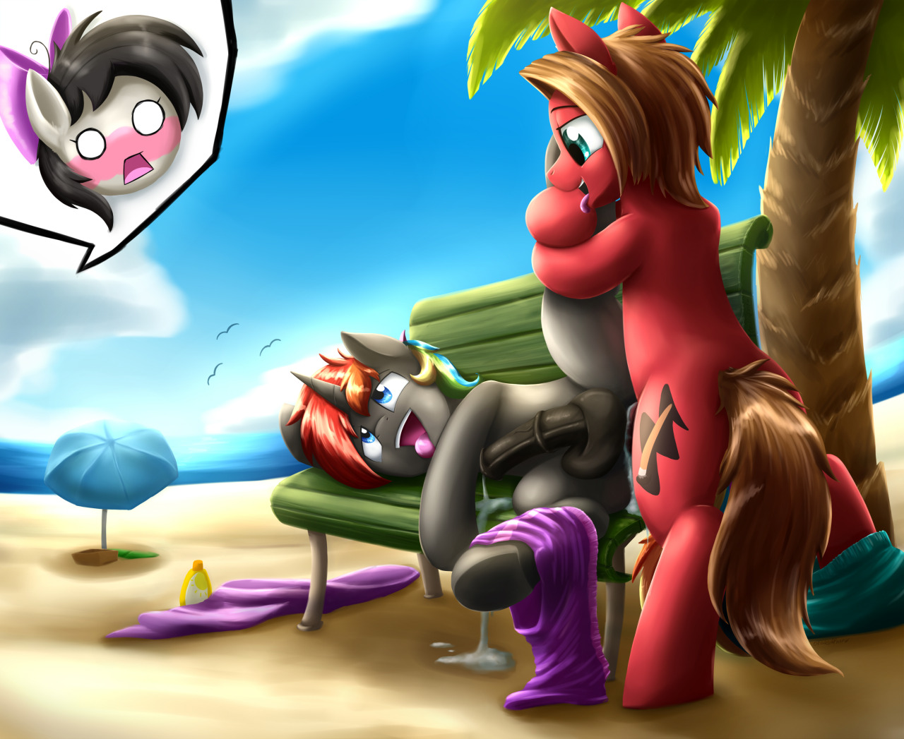 otakuapnsfw:just havein having a gay ol time at the beach.this was an art trade with shinonsfw