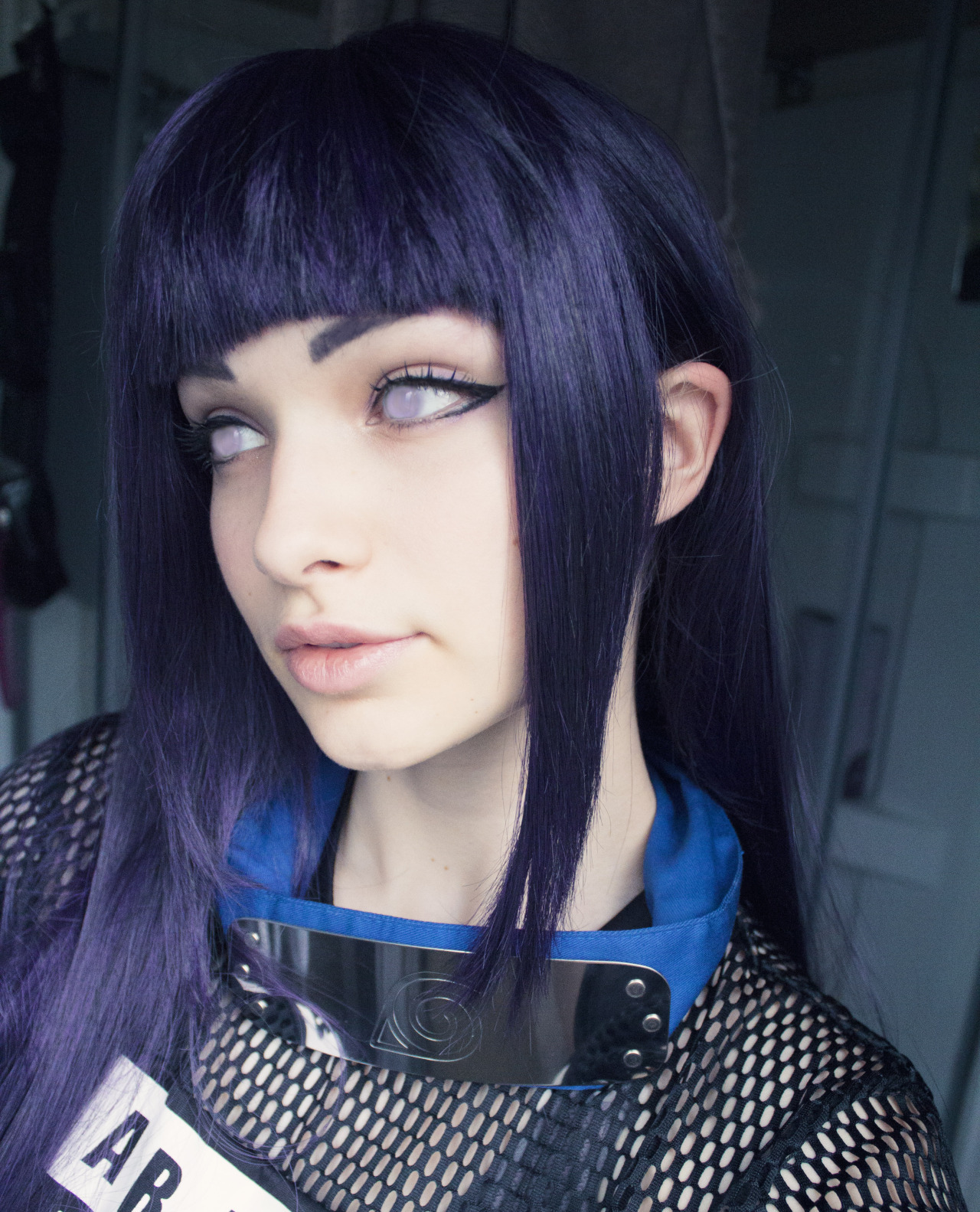 criedwolves:  hinata makeup test! i went to go put in my white out contacts but they