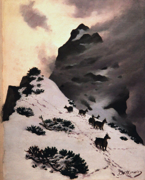 thepolishstufflove:  “Mountain goats” (c.1896) by Stanisław Witkiewicz (Polish;1851–1915), oil on canvas; National Museum in Gdansk      