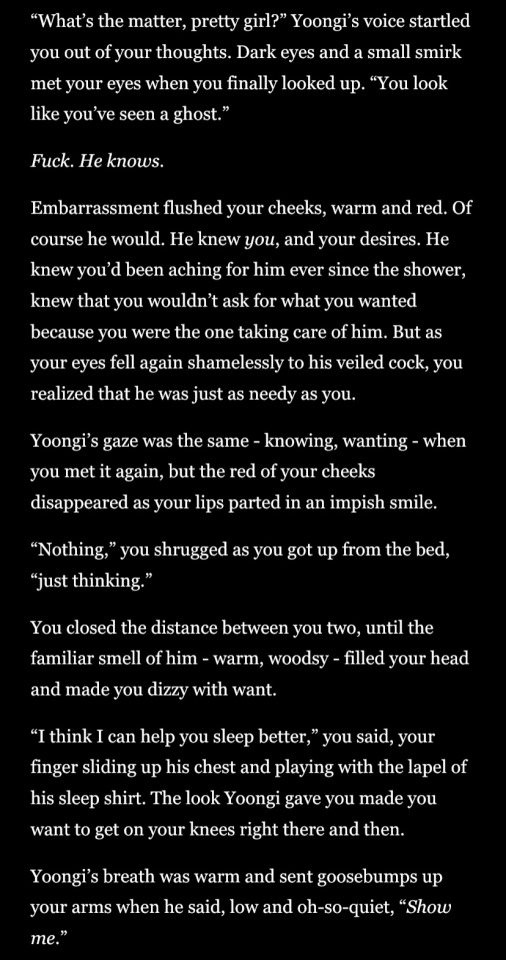 Spoilers For The Yoongi Fic Thats Brewing?