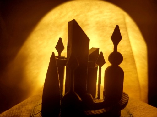 Sunset on Krypton I made a little 3D printed model of the Bottle City of Kandor based on Dave Gibbon