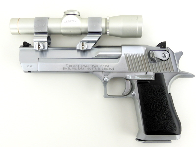 fmj556x45:  Israeli Military Ind Desert Eagle .50 AE caliber pistol. Hard chrome