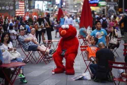 haseman:  &ldquo;Sad Elmo drinking Vitamin Water in Times Square is breaking our hearts this Fri