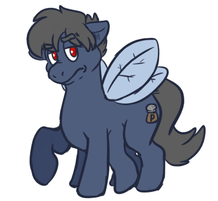 heres my pony character his name is Pepper Corn and he is a horsefly ty to tama for