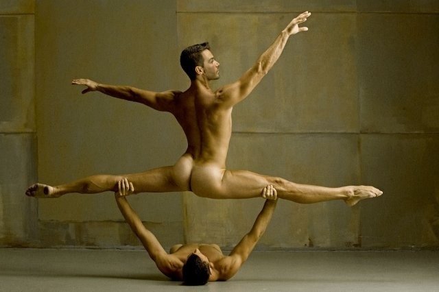 Nude male ballet dancer naked