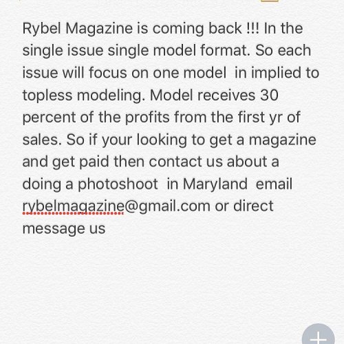 Rybel Magazine @rybelmagazine is coming back adult photos