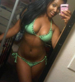 ebonyhomemade:  See more ebony pussy at ExploitedBlackGFs.comLike