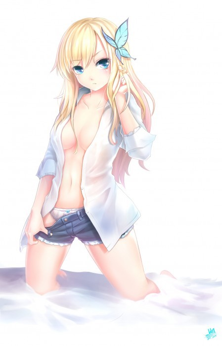 【二次・ZIP】純白のシャツ・ブラウスが色々艶かしい女の子の画像 | 桃色虹画像 -二次元萌え画像エロ画像まとめ-