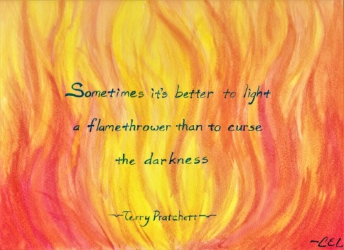 zinjanthropusboisei:When I find myself in times of trouble, Terry Pratchett comes to me, speaking wo
