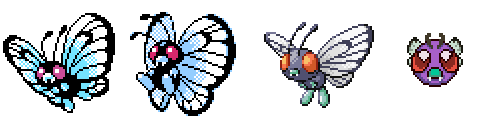 teddiusra:Butterfree official sprites ↳ 1996 - 2014 (x)