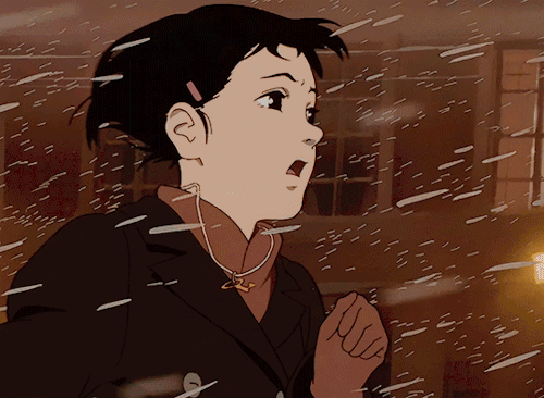 smallestchurch:This time you’ll find him! I’m sure of it!I wonder… But, maybe it doesn’t matter. After all, it’s the chasing after him I really love.MILLENNIUM ACTRESS (2001) dir. Satoshi Kon