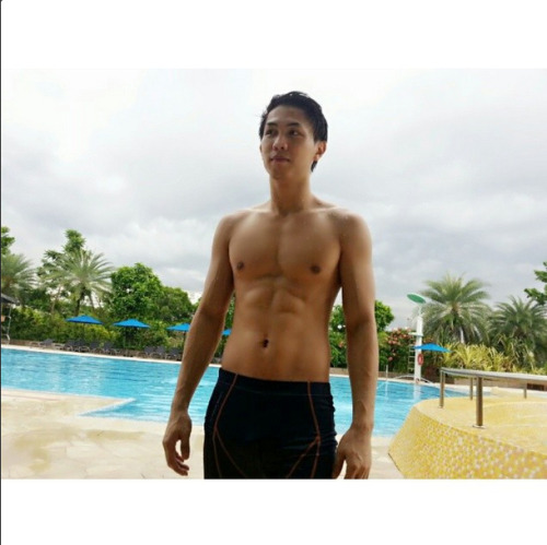 XXX Swimming after shoulders workout! Entering photo