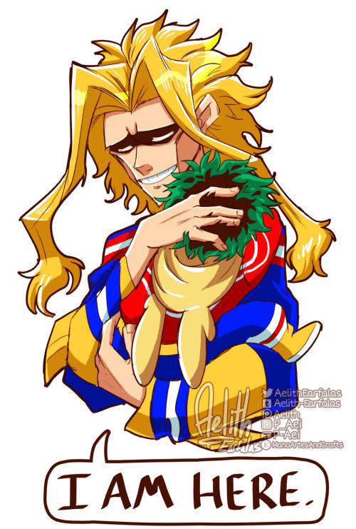 aelith-earfalas: -DO NOT REPOST MY WORK- All Might’s Deku’s Dad, BOOGIE WOOGIE WOOGIE.I 