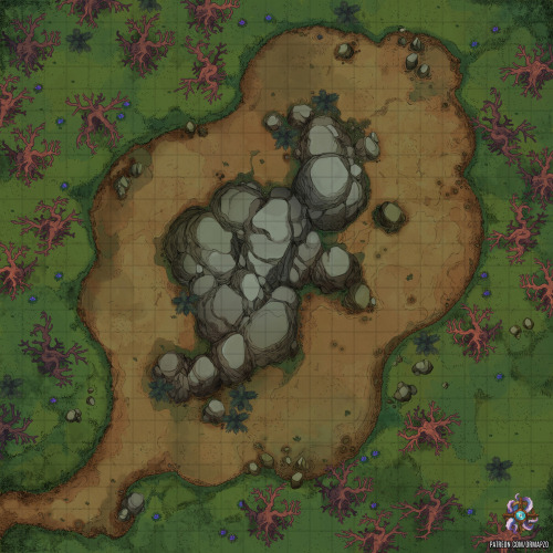 Hey, everyone!Today I bring you a wilderness map. This forest map has a big rocky formation in the m