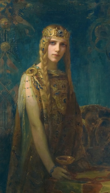 paintingispoetry:  Gaston Bussière, Femme a la Couronne: La Princesse Celte, 1911 