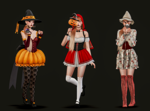 watashiwawasabi:Treats witch - costume / glasses / earrings / tightslittle red - costume /