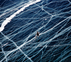 Ice pilot (crossing frozen Lake Baikal in