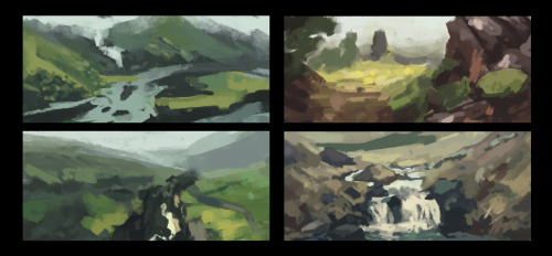 Some very quick environment studies before bed