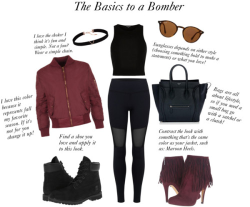 The Basics to a Bomber by chelseajo9 featuring a chevron necklace