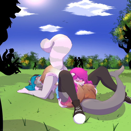 king-crazy:Comm for Mewzy and Lip54 on FA