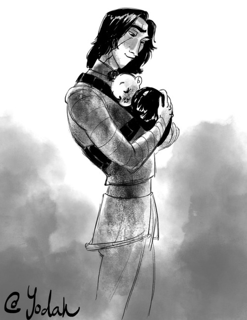 yodah:ben y bebé &lt;3 from this lovely author on ao3part of my 15$ commission deal happe