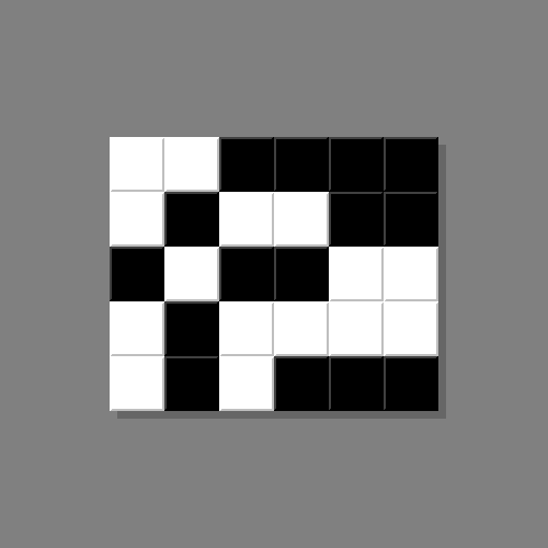 Grid Permutation 886802803 - White Positive, Black Negative