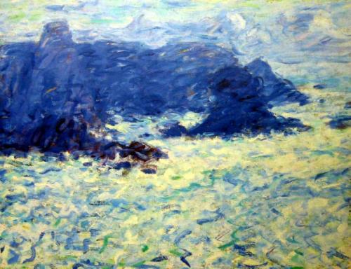 The sea, waves,rocks and weather at Belle Ile in Russell&rsquo;s paintings:ImpressionismForte mer à 