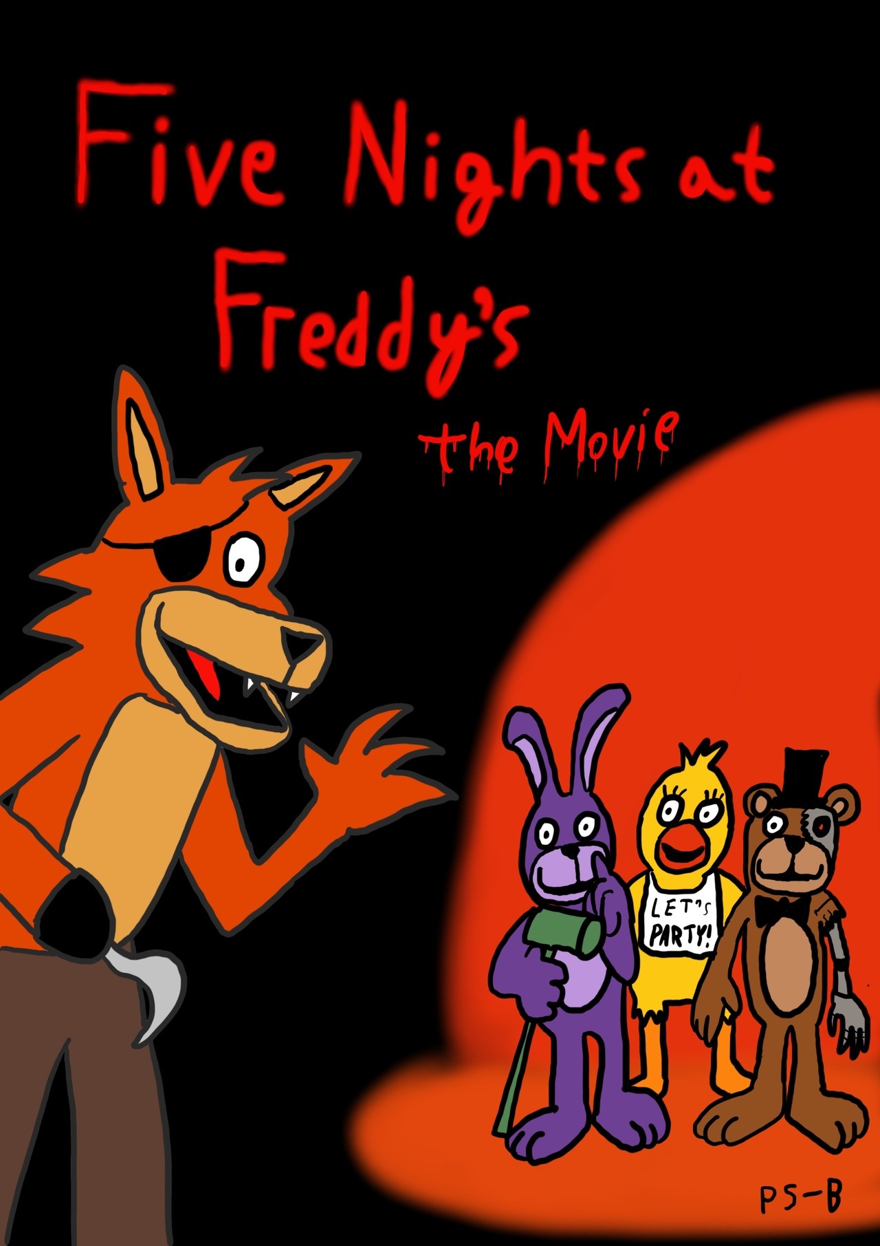 The Banana Splits Movie Cover With FNAF (Scratch) by