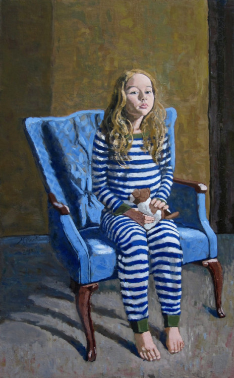 Lucia in the blue Chair  -    Michael PontieriAmerican b.1966-