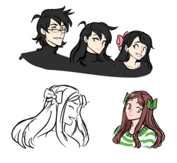 re-draw doodles of very old ocs i had when