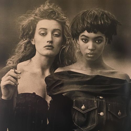 jinxproof:  Marie Sophie Wilson & Naomi Campbell (1980s) ph. Peter Lindbergh