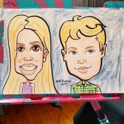 Caricature done today at the Melrose Arts