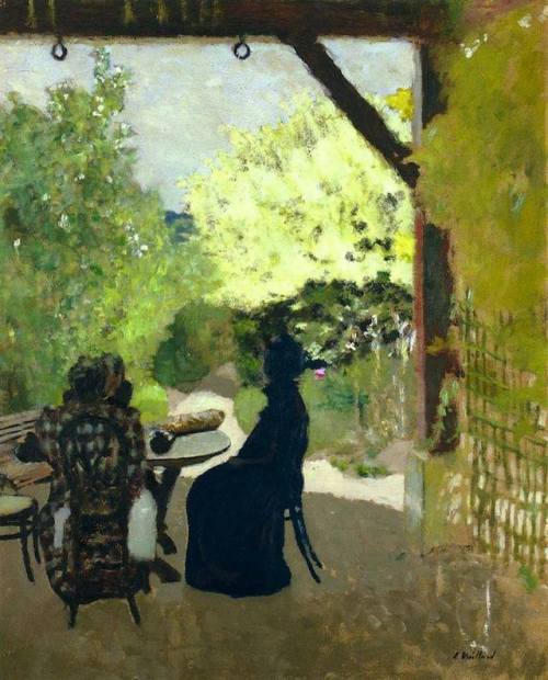 alongtimealone:Edouard Vuillard, Under the Portico, 1899-1900