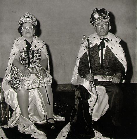 King and queen of a senior citizens dance, NYC, 1970 by Diane Arbus