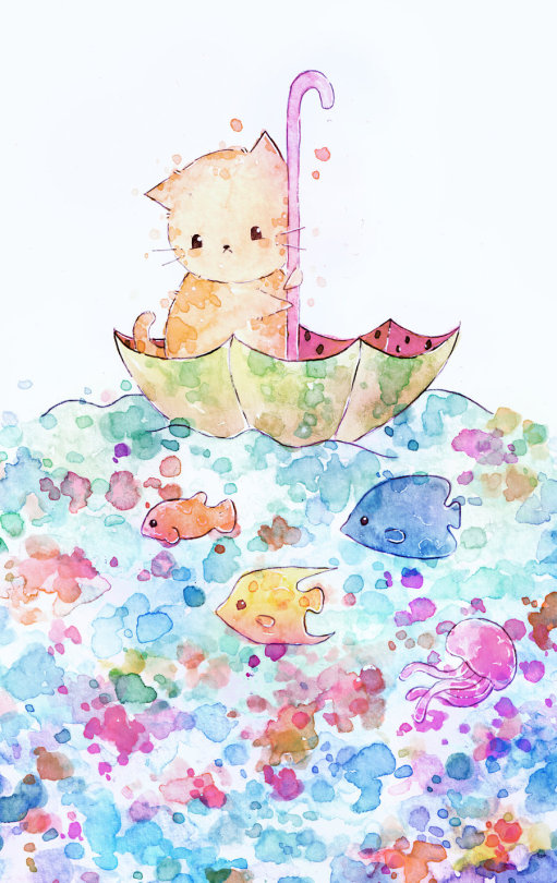 Cat And Sea By Melonkitten 