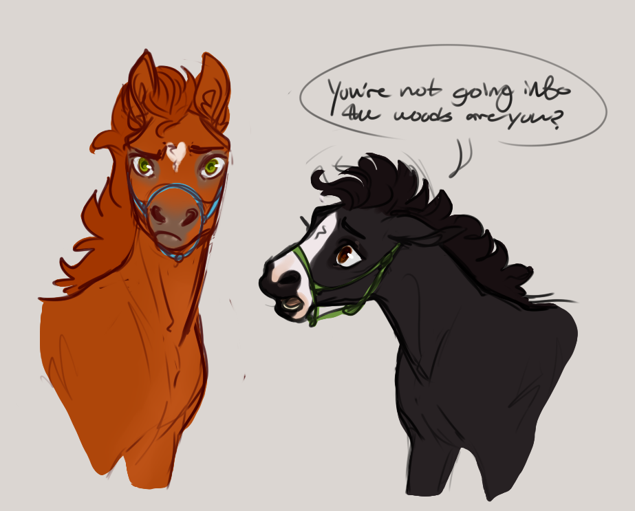 just a little horse — for that anon wanting more of the warriors horse...