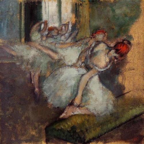 oilpaintinggallery:Ballet Dancers by Edgar Degas, Oil painting reproductions for sale - www.