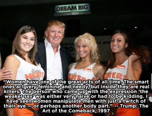 huffingtonpost:  18 Real Things Donald Trump Has Actually Said About Women Donald Trump claims to “cherish” women, but his actions – and words – suggest otherwise.  Fox News’ Megyn Kelly called him out on his sexist behavior during the GOP debate