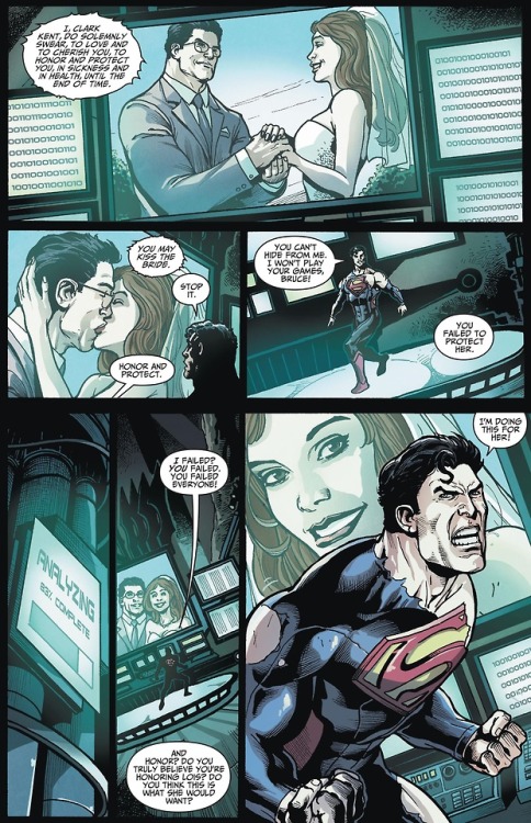 Batman vs. Superman.[from Injustice (2013) #12]