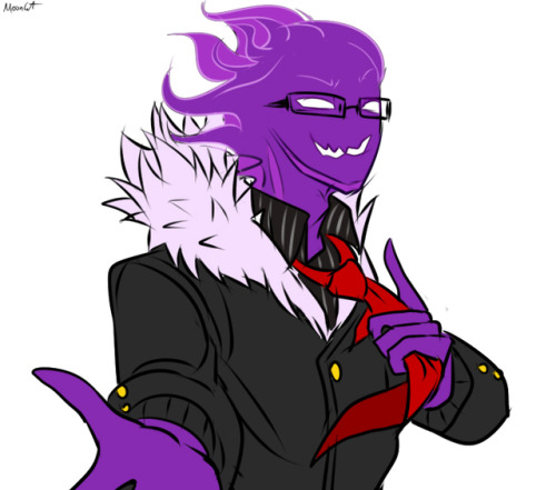 mooncatyao:   [Soulfell Grillby]belong to @rainbowchibbitI love your design<3 so i draw him~enjoy