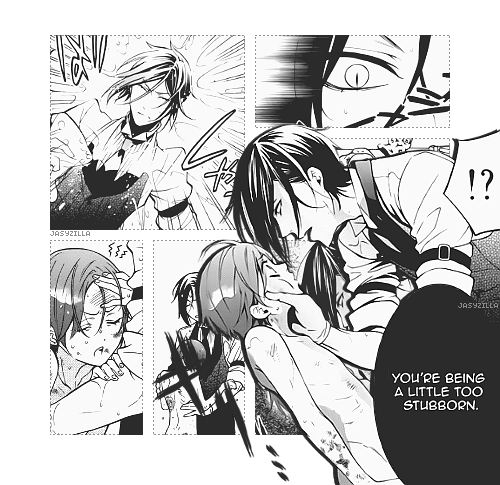 yazomie-deactivated20201219:   friendly reminder that sebastian once snapped at ciel for being a stubborn little brat. ✿◡‿◡✿                  