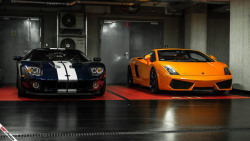 automotivated:  Ford GT vs Lambo Gallardo