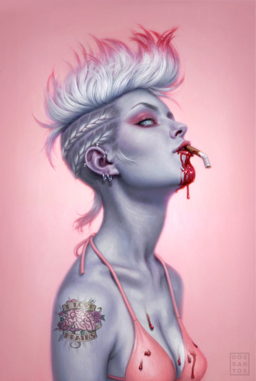 loshag:  rebel6:  by DSillustration  Cover Art by Dan Dos Santos for Diana Rowland’s “My Life as a White Trash Zombie”