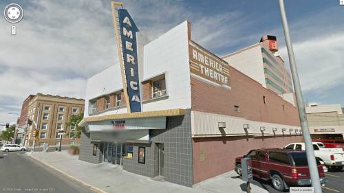 streetview-snapshots:America Theatre Cinema, South Center Street, Casper, Wyoming