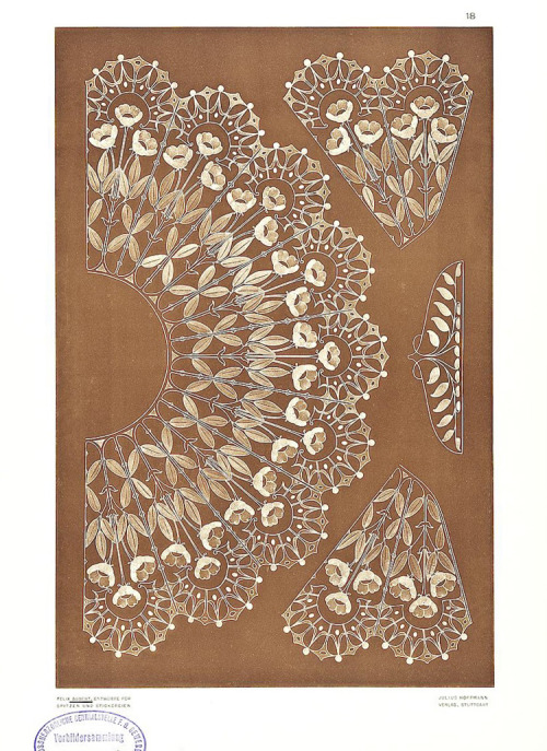 Félix Aubert, Designs for Lace and Embroidery, 1899. Julius Hoffmann, Stuttgart, Germany. Technische