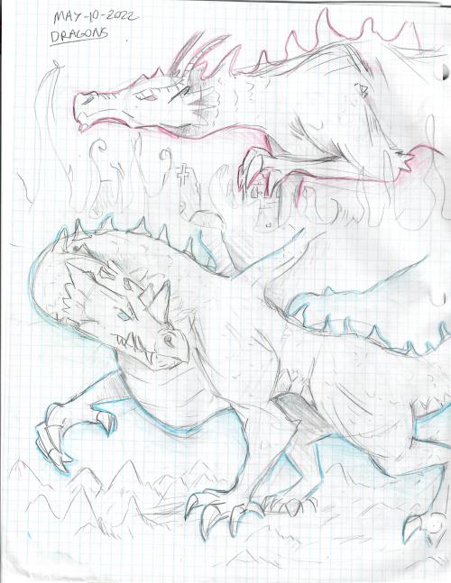 Some Dragons In My Sketchbook From A Few Days Ago