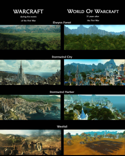 zephyrxz:    comparison of (recognizable) shots from Warcraft (2016) and in-game screenshots from World of Warcraft.     AAAAAAAAAAAAAAAAAAAAAAH!!!!