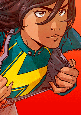 kamala-khan:  Throwback to Kamala Khan in Ms. Marvel (2014) #13 by Takeshi Miyazawa