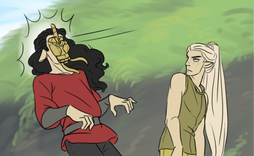 idahlart:Aaah, yes. Awkward poses and lazy backgrounds :DCelegorm and Curufin use all the tricks the